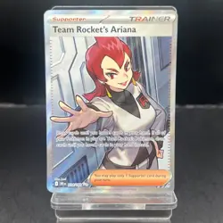Pokemon TCG Team Rocket's Ariana Holo Card 224/182 Destined Rivals Full Art NM - Image 1
