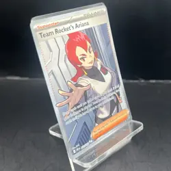 Pokemon TCG Team Rocket's Ariana Holo Card 224/182 Destined Rivals Full Art NM - Image 3