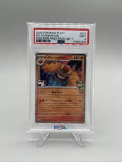 Pokemon TCG Prize Pack Series 7 N’s Darmanitan Stamped PSA 9 #027/159 - Image 1