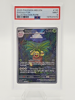 2025 POKEMON MEG EN-MEGA EVOLUTION ILLUSTRATION RARE #135 EXEGGUTOR PSA 9 - Image 1