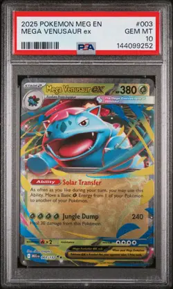 PSA 10 MEGA VENUSAUR EX #003 DOUBLE RARE 2025 POKEMON MEG EN MEGA EVOLUTION - Image 1
