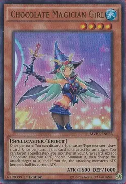 Lightly Played Chocolate Magician Girl - MVP1-EN052 - Ultra Rare - 1st Edition - - Image 1