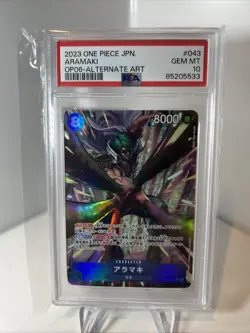 PSA 10 ARAMAKI OP06-043 SR Alternate Art One Piece Card Game Japanese GEM MINT - Image 1