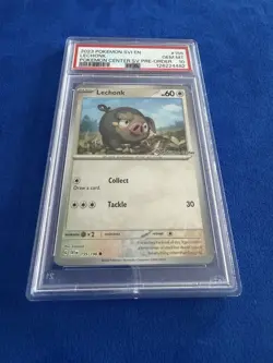 Pokemon Center Exclusive Lechonk Scarlet & Violet Promo Card 155/198 PSA 10 - Image 4