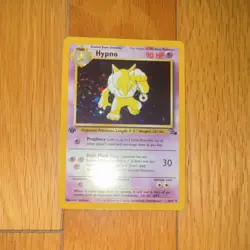 Pokemon 1st Edition Hypno Fossil Set Holo Card 8/62 English 1999 Vintage - Image 2