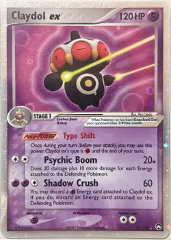 Claydol ex 93/108 2007 EX Power Keepers Pokemon Card TCG Vintage Holo Rare LP-NM - Image 1