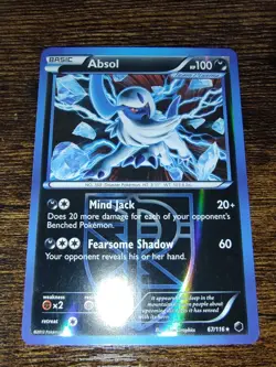 Team Plasma's Absol 67/116 Plasma Freeze Reverse Holo Pokemon Card - Image 2