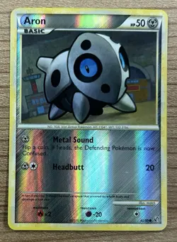 Aron 42/90 Reverse Holo Basic Metal 2010 Nintendo Pokemon TCG Card Standard - Image 1