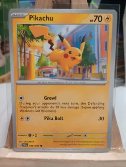Pokemon TCG Card: PIKACHU 018/91 NM/Mint - Image 1