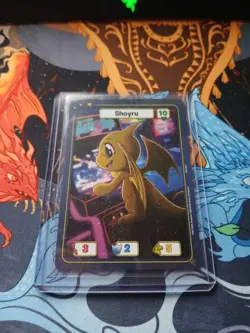 Upper Deck Neopets Battledome TCG Shoyru Yellow Foil Exclusive Promo Card - Image 1
