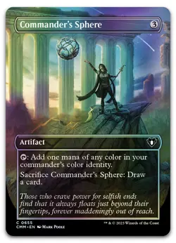 Commander's Sphere (Borderless) #655 (Foil) (NM) Commander Masters CMM Magic MTG - Image 1