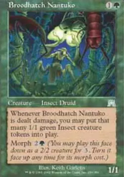 MTG magic cards 1x Broodhatch Nantuko - Foil Onslaught Light Play, English - Image 1
