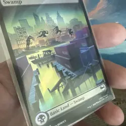 Swamp (0307) (Surge Foil) Rooftop Full Art Land Teenage Mutant Ninja Turtles MTG - Image 1