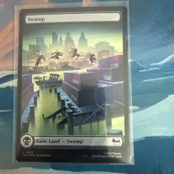 Swamp (0307) (Surge Foil) Rooftop Full Art Land Teenage Mutant Ninja Turtles MTG - Image 2