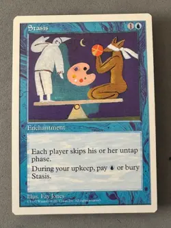 Stasis MTG 5th Edition—Never Played Near Mint—Vintage Magic the Gathering - Image 1