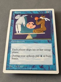 Stasis MTG 5th Edition—Never Played Near Mint—Vintage Magic the Gathering - Image 3
