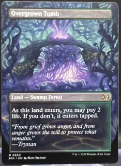 Overgrown Tomb #350 Lorwyn Eclipsed Borderless Regular Rare - Image 2