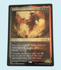 Rakdos, Lord of Riots, Etched Foil, Com. Legends, NM, Magic the Gathering MTG - Image 1