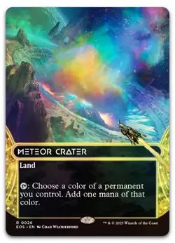 Meteor Crater (0026) (Borderless) #26 (Foil) NM Edge of Eternities EOS Magic MTG - Image 1