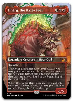 Ilharg, the Raze-Boar (Anime Borderless) #429 NM Ravnica Remastered Magic MTG - Image 1