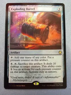 Exploding Barrel (Surge Foil) NM - Teenage Mutant Ninja Turtles MTG TMNT 0039 - Image 1
