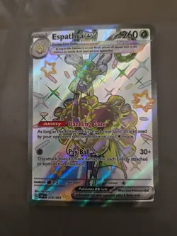 Pokemon TCG Espathra ex Scarlet & Violet: Paldean Fates 214/091 LP - Image 2