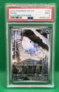 Pokemon TCG Snom 168/162 Illustration Rare SV05 Temporal Forces PSA 9 MINT ⭐ - Image 1