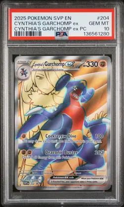 Pokemon Promo Cynthia's Garchomp ex 204 PSA 10 - Image 1
