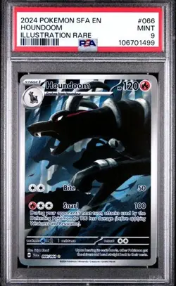 2024 POKEMON SFA EN-SHROUDED FABLE ILLUSTRATION RARE #066 HOUNDOOM PSA 9 - Image 1