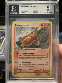 Pokemon TCG Charmeleon EX Dragon 99/97 Holo Secret Rare BGS 9 (swirl)! - Image 1