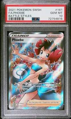Phoebe (Full Art) SWSH05: Battle Styles #161 (2021) Ultra Rare PSA 10 Pokemon - Image 1