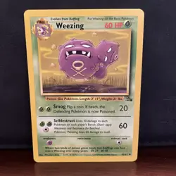 Pokemon TCG Fossil Weezing #45/62 1990 WOTC Near Mint/Lightly played - Image 1