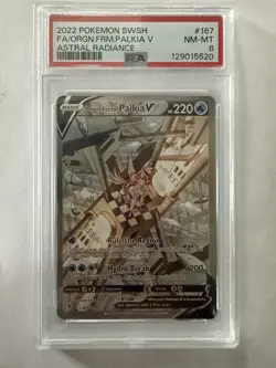 Pokemon Origin Forme Palkia V Astral Radiance 167/189 Full Art PSA 8 - Image 1