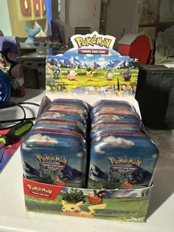 Pokemon Ascended Hero’s Mini Tin Display 10 tins sealed - Image 1