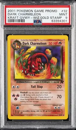 2000 POKEMON GAME PROMO KRAFT GIVEAWAY #32 DARK CHARMELEON PSA 9 - Image 1