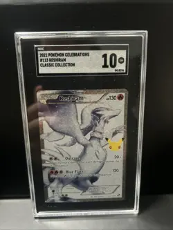 RESHIRAM 2021 Pokemon Celebrations Classic Collection Full Art 113/114 SGC 10 - Image 1