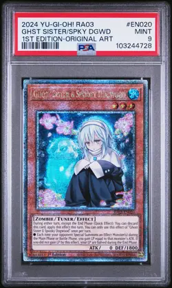 2024 YU-GI-OH! RA03-QUARTER CENTURY BONANZA GHOST SISTER & SPOOKY DOGWOOD PSA 9 - Image 1