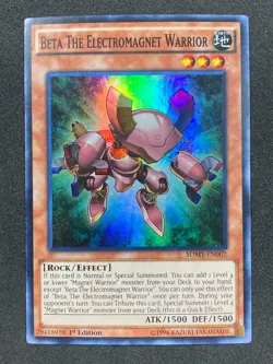 Yugioh - Beta the Electromagnet Warrior - Super Rare - 1st - SDMY-EN002 - LP - Image 1