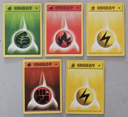 Vintage Pokemon TCG Base Set 1st Edition Shadowless WoTC Energy Lot - Image 1