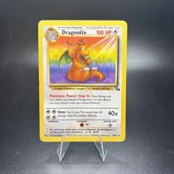 Pokemon Vintage TCG Fossil Dragonite 19/62 Non-Holo Rare HP/DMG -g - Image 1