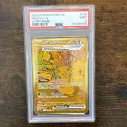 2025 POKEMON PRE EN-PRISMATIC EVOLUTIONS HYPER RARE #179 PIKACHU EX PSA 9 - Image 1