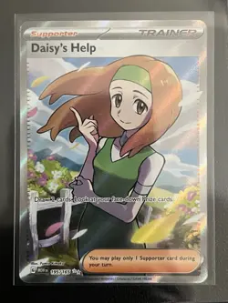 Pokemon TCG Daisy’s Help 195/165 Full Art Ultra Rare Scarlet & Violet 151 NM - Image 1