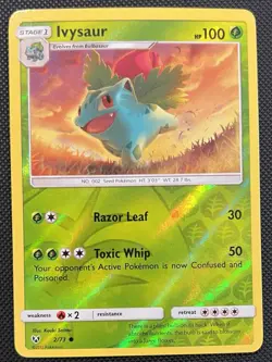 2017 Pokemon Ivysaur Reverse Holo 2/73 Shining Legends NM - Image 1