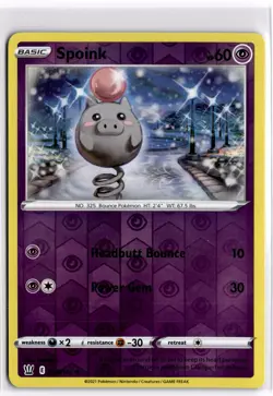 Pokemon TCG Spoink 055/163 Swsh05: Battle Styles Reverse Holo - Image 1