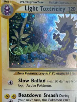 POKEMON LIGHT TOXTRICITY SWSH137 PROMO BLACK STAR COSMOS HOLO HD SWIRL NM PICS - Image 3