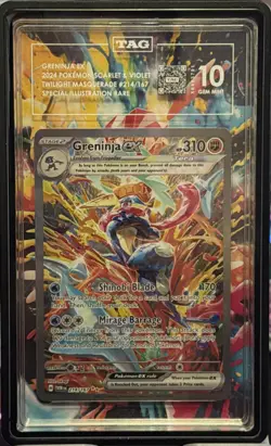 2024 POKEMON TWM SPECIAL ILLUSTRATION RARE #214 GRENINJA EX TAG 10 - Image 1