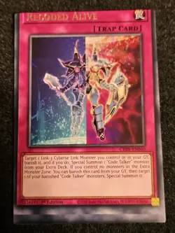 *Misprint* Yugioh Recoded Alive CRBR-EN060 Rare 1st Edition Miscut - Image 1