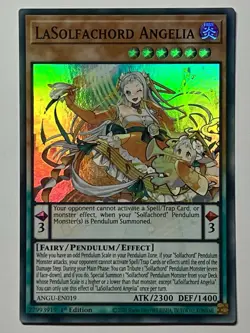 Lasolfachord Angelia ANGU-EN019 (NM) Super Rare 1st Edition YuGiOh! TCG - Image 1
