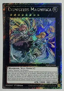 Exosisters Magnifica RA02-EN038 (NM) Platinum Secret Rare 1st Edition YuGiOh! - Image 1