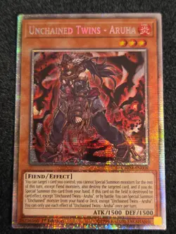 1 X YUGIOH Unchained Twins - Aruha - CHIM-EN008 - Starlight Rare 1st Edition NM - Image 1